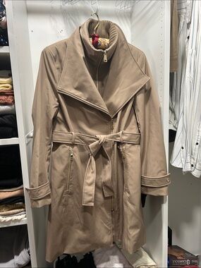 Halston Heritage Taupe Trench Coat with Tie Belt